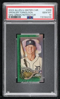 2022 Allen & Ginter Chrome Mini Green Refractor /99 Spencer Torkelson Rookie RC - Image 1 of 2