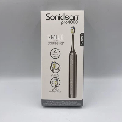Cepillo de dientes eléctrico Soniclean Pro4000 4 modos 4 cabezales 40.000 SPM IPX7 temporizador Foto 1 de 4