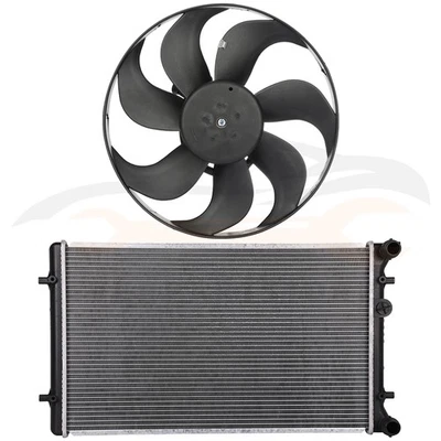 Radiator Cooling Fan Kit For 1999-2004 Volkswagen Golf Jetta 2000-2004 Audi TT Foto 1 de 4