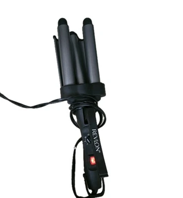 Waver de pelo enorme REVLON 3 barriles | Ondas de larga duración, aspecto natural, (gris) Foto 1 de 3