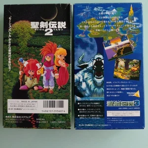 Super Famicom Game Software Set of 2 Secret of Mana 2 3 USED Japan Free Shipping - Picture 1 of 19