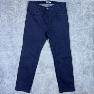 Blue Delta Tom James Jeans Men 32x28 Geiseman Straight Spencer Indigo Blue Denim - Picture 1 of 11