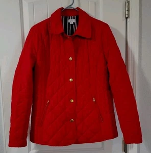 Crown & Ivy Women Red Quilted Jacket Size Medium - Picture 1 of 4