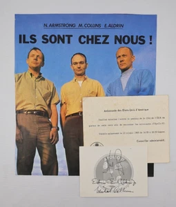 1969 APOLLO 11 MEET THE ASTRONAUTS US EMBASSY Pass autopen OAU City Congo - Foto 1 di 7