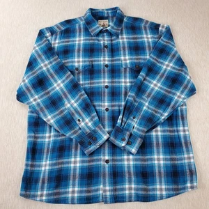 Red Head Mens Long Sleeve Plaid Button Down Flannel Shirt Size XL - Picture 1 of 10