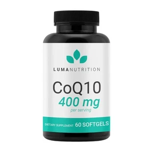 CoQ10 400mg Softgels Premium Coenzyme Q10 Co Q 10 200mg Softgel 400mg Per - Picture 1 of 8