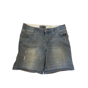 Democracy Stretch-Denim-Damenjeans-Shorts 12" Schrittlänge hellblau glättend - Bild 1 von 5