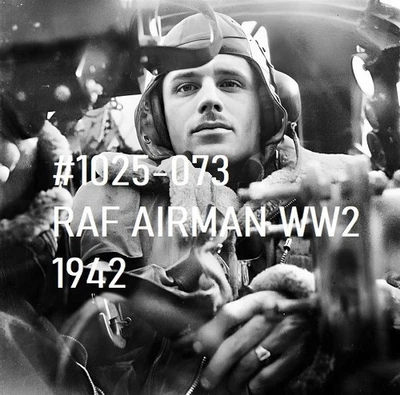 VINTAGE MALE PORTRAIT #1025-073 -WW2 RAF airman 1942- free shipping in usa - Image 1 of 2