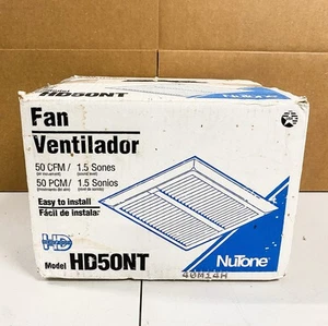 NEW NUTONE HD50NT - 50 CFM/ 1.5 SONES FAN - MOTOR, GRILLE, HOUSING, DAMPER, NOS - Picture 1 of 3