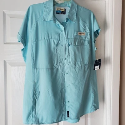 Camisa de pesca al aire libre Magellan para mujer Top Blusa azul manga corta talla XL NUEVA CON ETIQUETAS Foto 1 de 4