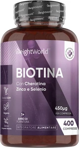 Biotina Cheratina E Zinco, 400 Microcompresse Vegane (13+ Mesi), 450Μg Ciascuna, - Foto 1 di 12