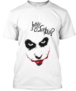 WHY SO SERIOUS Jocker Tee T-Shirt Made in USA Größe S bis 5XL - Bild 1 von 5