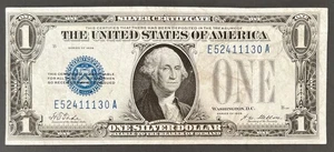 1928 $1 FUNNY BACK Silver Certificate One Dollar U.S. Paper Currency - OLD MONEY - Picture 1 of 2