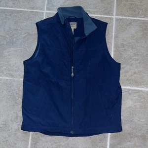 LL Bean Vest Men Large Tall LT Orange Full Zip Fleece Lined Oudoor 0WY08 - Picture 1 of 3