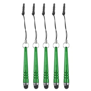 5pcs Metallic Stylus Pen for Touch Screens Metal Capacitive Pens, Green - Photo 1/8