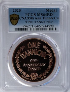 2025 CNA Cincinnati Numismatic Association Abendessen italienische Medaille PCGS MS64RD - Bild 1 von 4