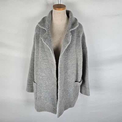Brandy Melville Open Cardigan Women's One Size Wool Blend Pockets Gray Oversized - Image 1 of 4