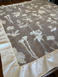 Vtg Sheer Floral W C Designs Shabby 57” X 57” Tablecloth Sheer Fantasy - Picture 1 of 12
