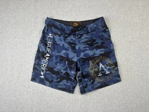 Rogue American Herren Größe 34 blau Tarnmuster Schwimmen Surf Badehose Boardshorts hergestellt in den USA - Bild 1 von 11