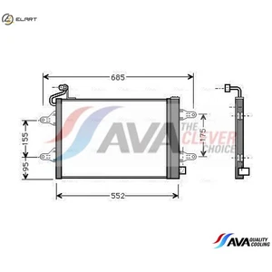 CONDENSER AIR CONDITIONING SAA5007D FOR SKODA ROOMSTER/Praktik FABIA/II/Combi - Picture 1 of 9