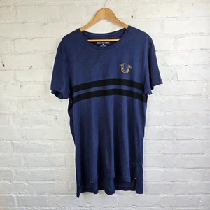 True Religion #02 blaues T-Shirt Slim Fit Herren Größe Medium 100 % Baumwolle klassisch  - Bild 1 von 12