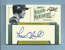 PAUL O'NEILL 2012 PRIME CUTS NOTABLE NICKNAMES AUTOGRAPH AUTO /49