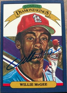 Willie McGee Autographed 1986 Donruss #3 Diamond Kings - Picture 1 of 1