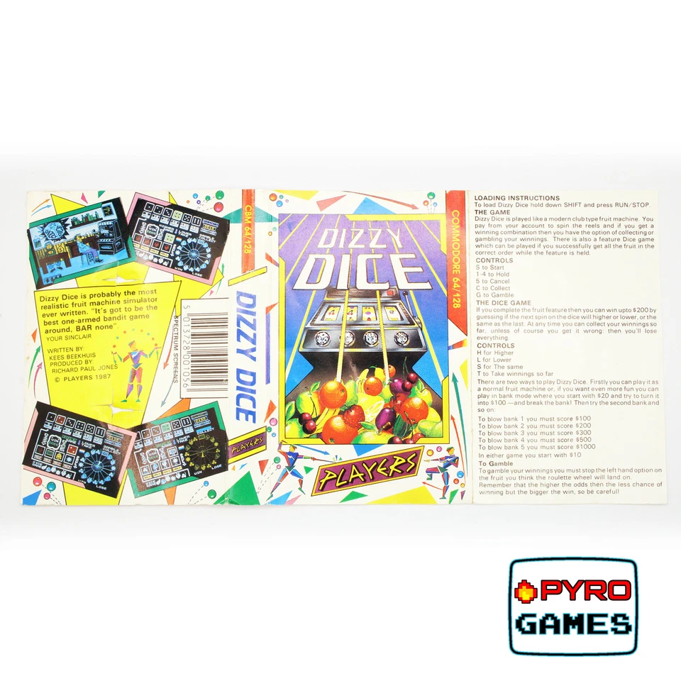 Dizzy Dice - Inlay (No Game) - Commodore 64/128 - Image 1 of 1