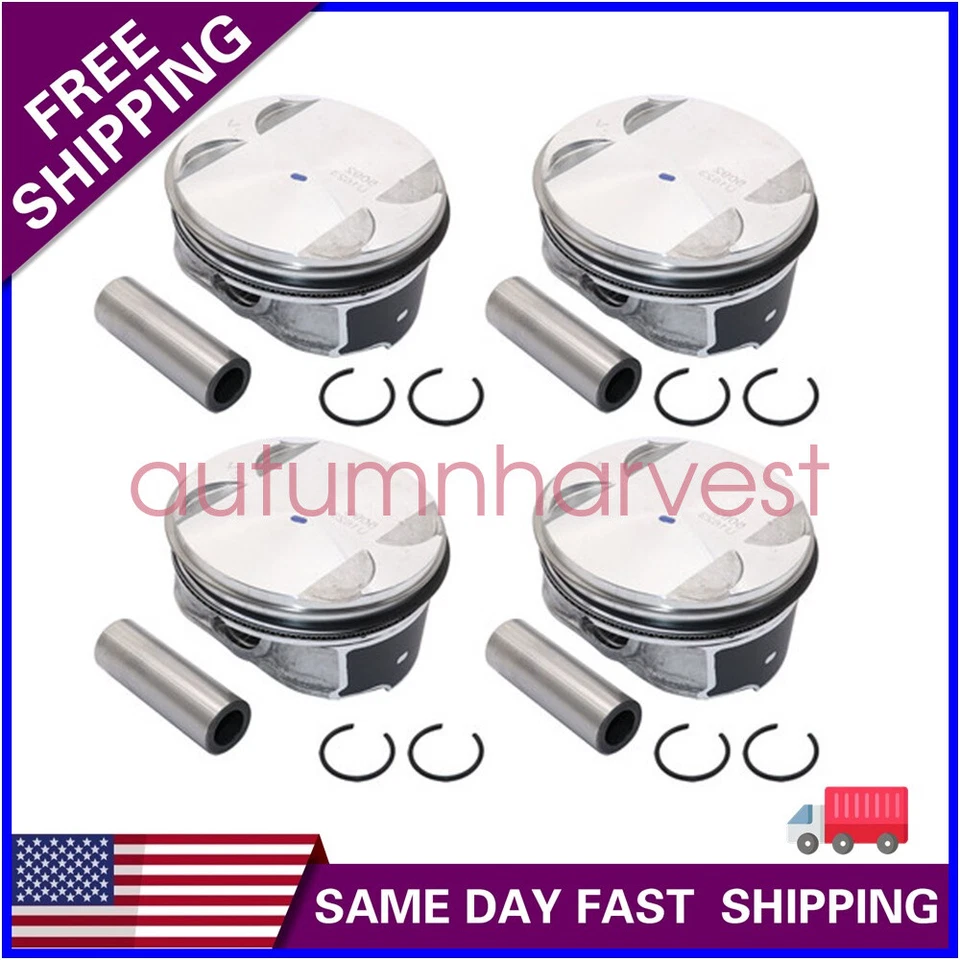 4 поршня и кольца подходят для Chevy Equinox GMC Terrain Buick 2010-17 годов выпуска 2,4 л 12578324 - Изображение 1 из 4