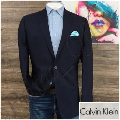 Calvin Klein мужской Blazer Sport пальто 2 пуговицы повседневный куртка 42L шелк шерсти костюмы - Изображение 1 из 4