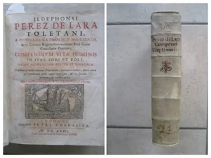 PEREZ DE LARA : COMPENDIUM VITAE HOMINIS / LA SANTA CRUZADA (Indes), 1672. - Picture 1 of 20