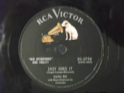 Earth Kitt,RCA 20-5756,"Easy Does It",US,10" 78 RPM single,1954 R&B classic,M- - Image 1 of 2
