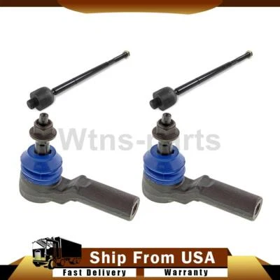 Extremos de barra de amarre exterior interior delantero 4 piezas para Saturn LW200 2,2 L 2001-2003 Foto 1 de 4