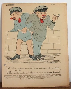 Gravur Zeichnung Karikatur Lavrate und Frisson 19. Jahrhundert Nr. 51 - Bild 1 von 1