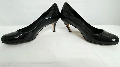 COLE HAAN MUJER AIR TALIA CHAROL ZAPATOS DE SALÓN TACONES NEGROS TALLA 7 $250 TACÓN ROTO Foto 1 de 4