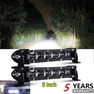 2pcs 6D 8inch Slim Single Row LED Work Light Bar Spot Flood for ATV UTE Offraod - Picture 1 of 11