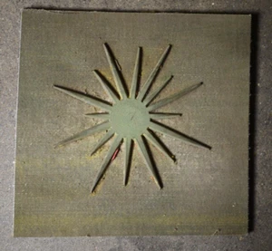 Vintage Printing Letterpress Rubber Block Cut  STAR 4"  D.   5007 - Picture 1 of 1