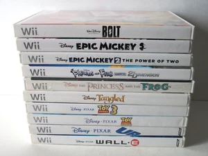 Nintendo Wii Disney Games Lot x 10 Princess Epic Mickey Toy Story For Kids Video - Picture 1 of 24