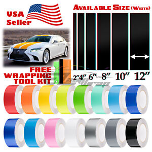 Gloss Color Racing Stripes Vinyl Wrap For Lexus IS ES GS Sticker 25FT / 50FT