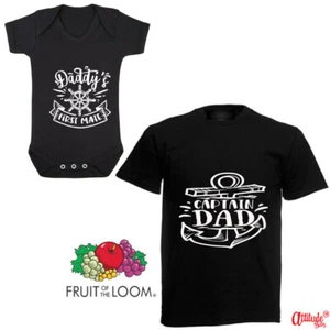 Divertidos regalos para bebé crece - papá y bebé - capitán papá - primer compañero - bebé y papá - Imagen 1 de 1