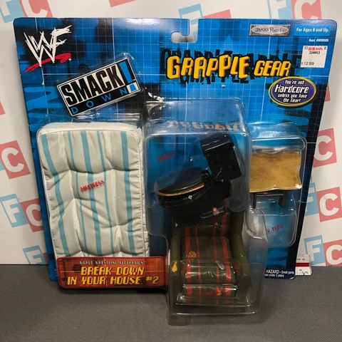 WWE WWF Wrestling Jakks Grapple Gear Breakdown In Your House #2 Mattress Toilet Cover