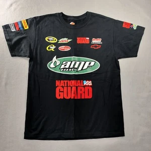 Dale Earnhardt Jr. 88 Amp Energy National Guard NASCAR Black T-Shirt Mens L - Picture 1 of 6