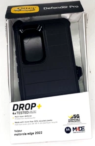 OtterBox Defender Pro Series Case Motorola Moto Edge (2022) Black with holster - Picture 1 of 4