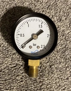 1/8”bsp 2.5bar Pressure Gauge - Picture 1 of 3