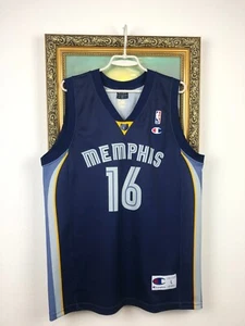 Vintage NBA Champion Jersey Gasol Memphis Grizzlies Rare Mens Shirt Size L - Picture 1 of 13