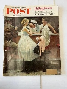 SATURDAY EVENING POST MAY 25, 1957 NORMAN ROCKWELL FULL MAGAZINE EXCELLENT   - Picture 1 of 1
