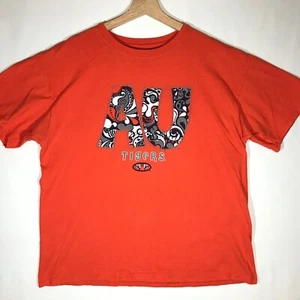 Adult X-Large Orange Short Sleeve T-Shirt NCAA Auburn University Tigers Alabama - Picture 1 of 4
