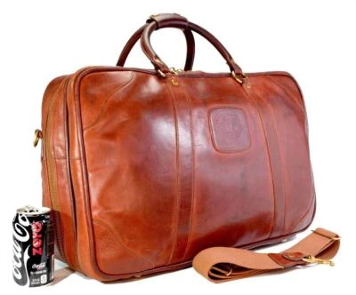 Maleta de mano vintage de cuero castaño Ghurka185 Steward l Foto 1 de 4