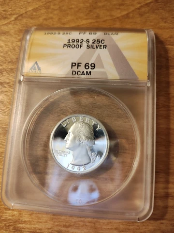 1992-S 25¢ Silver Proof Washington Quarter ~ ANACS: PF 69 DCAM - #024 Cover