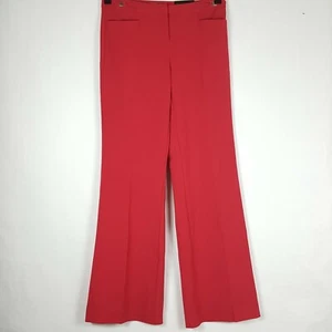 New NY&C Sz 2 Pink Trousers 7th Ave Wide Leg Pants $46 Stretch Slimming Career - Picture 1 of 7